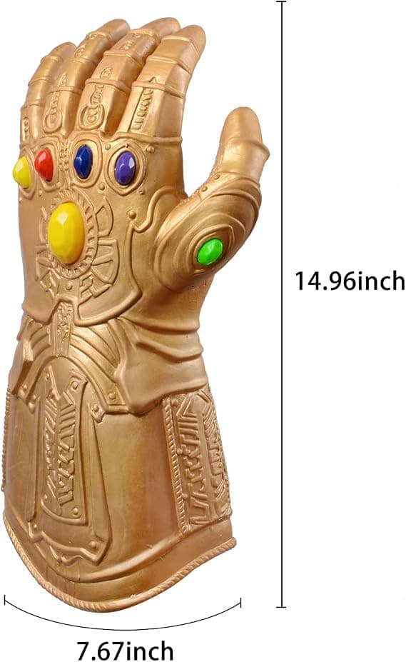 Latexhanske med lysende LED-gave til Halloween og Cosplay Gull
