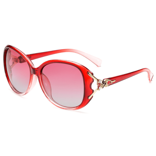 Solglasögon för kvinnor Mode solglasögon med rävhuvud Trend polariserade solglasögon med stor båge Glamour purple [polarized]