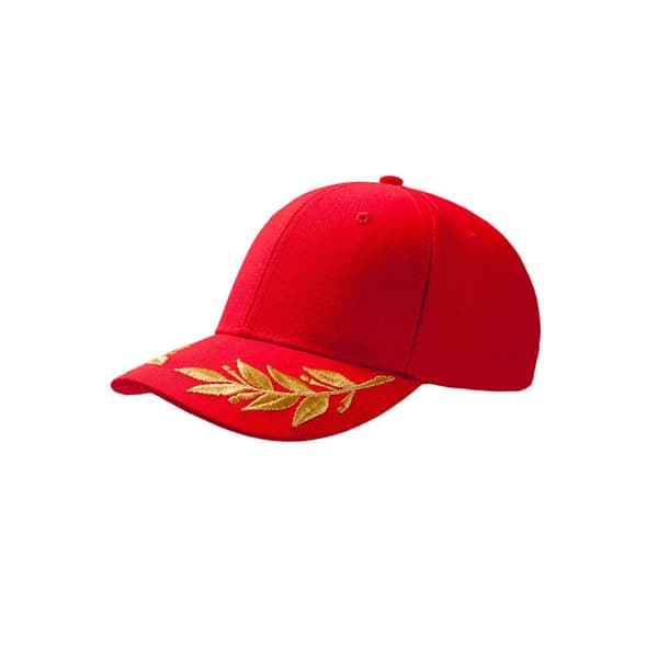 Broderad keps med lagerkrans Red One Size