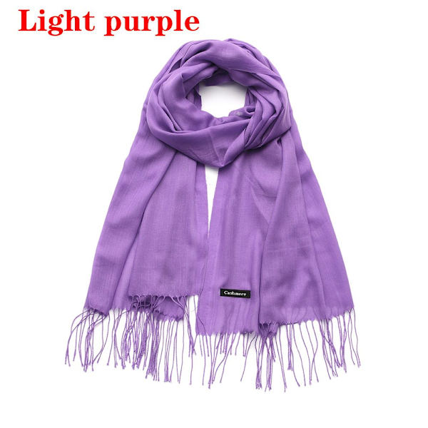 Cashmere Scarf Long Wrap Sjal LJUSLILA