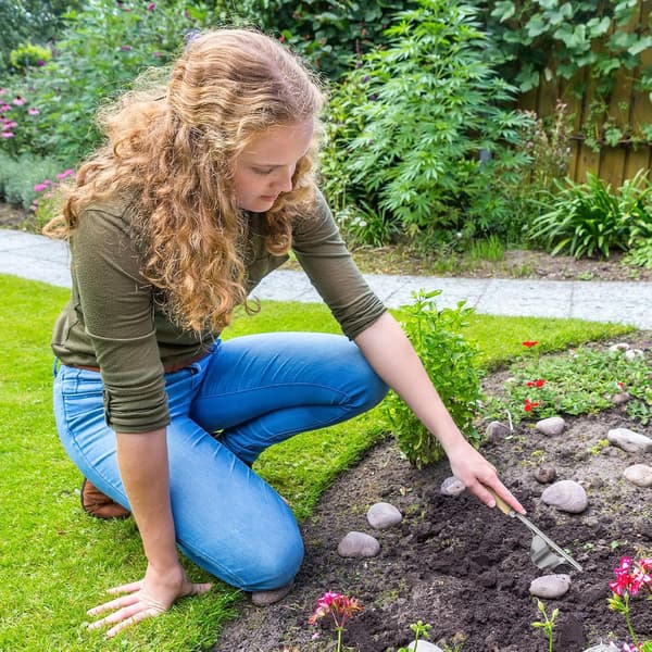 Trädgårdshandspade, trädgårdsspade för plantering, liten handhållen trädgårdsspade för grävning, omplantering och utomhusträdgårdsarbete