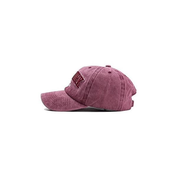 Cap, Unisex vintage jeansmössa Justerbar cap Hiphop Mode Snapback Cap Broderi Bokstäver Cap,Röd