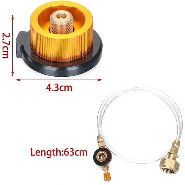 Gasspatronadapter for utendørs gasskomfyrer - For camping og camping - Dyseadapter for LPG, flat sylinder, flaskeadapter