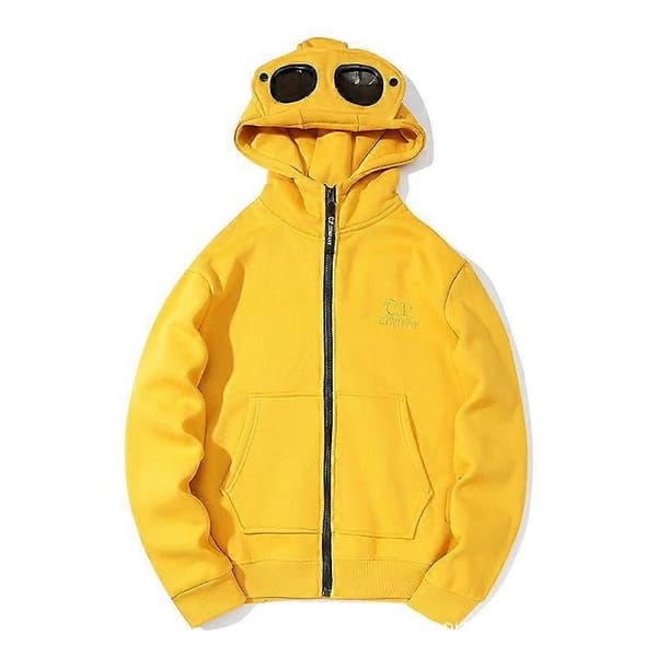 Hooded Tröja Kappa Lös Topp Glasögon Kofta Fleece Tröja white L