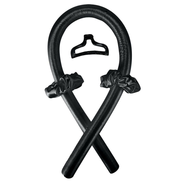 Heatless Curling Rod Pannband _ DIY curling hårverktyg _ Heatle black
