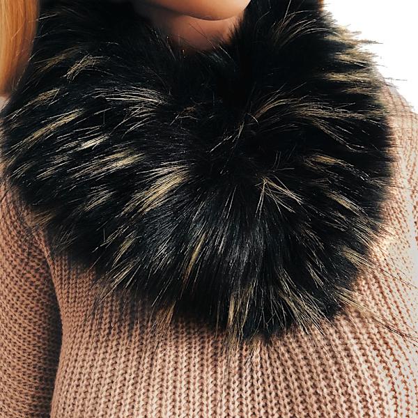 Damscarf Vintervarm fuskpäls 1