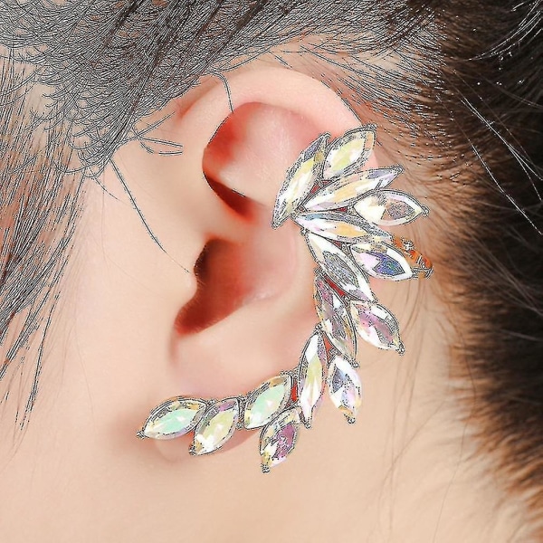 Diamond Ear Clip Färgglada örhängen Öronsmycken