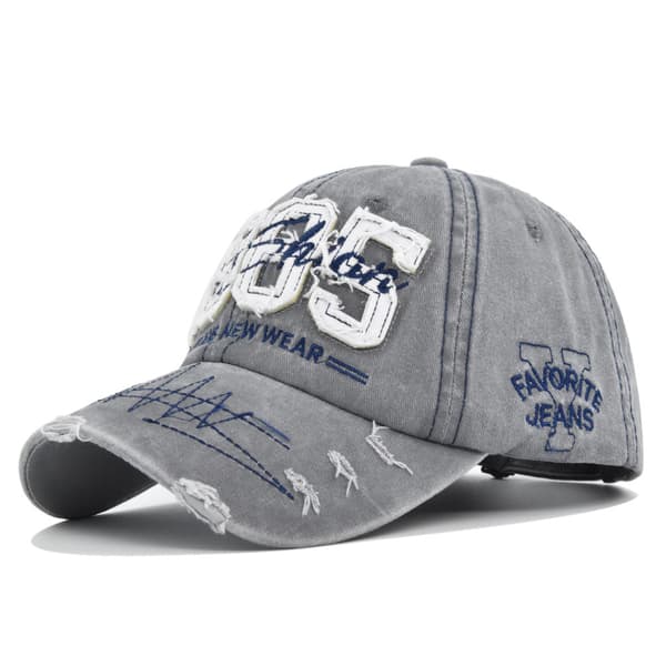 Utrikeshandel 1985 Broderi Baseball Cap Hål Broderad Patch Baseball Cap Brev Broderad Hatt Retro Peaked Cap Cb3343NavyBlue Adjustable