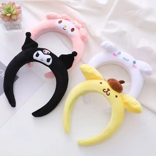 My Melody My Melody Kuromi Kawaii Plysch Doll Face Wash Pannband White