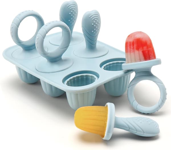 Silikone ispindeforme til babyer med pinde, Mini ispindeforme til babyer, Brystmælksispindeforme til lindring af tænder, Ispindemaskine til frosne godbidder