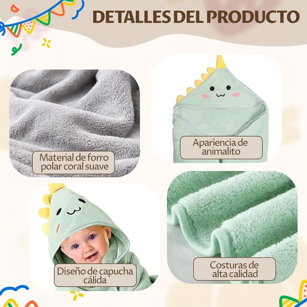 Todelt babybadehåndklædesæt – Søde badehåndklæder med hætte, velegnet til nyfødte – Superabsorberende, bløde og lette – Velegnet til både drenge og