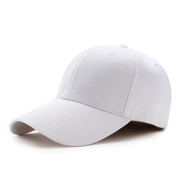 Män Kvinnor Solid Snapback Baseball Cap Utomhussport Hattar Justerbar hatt white onesize