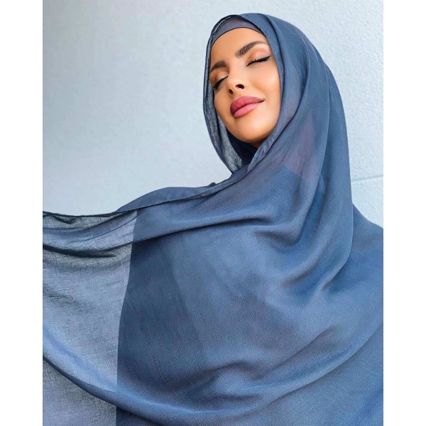 200*100 cm Andas Vanligt Lätt Vikt Rayon Modal Twill Bomullsvävd Hijab Scarf