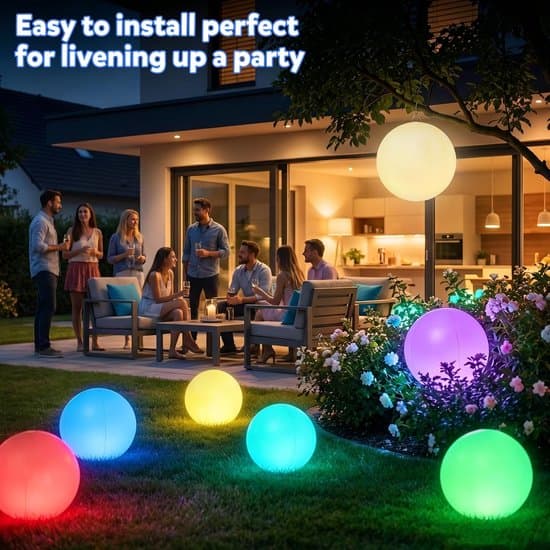 Flydende Pool Lysbolde - 30 cm LED Strandbold - 4 Styk Vandtæt med 8 Lystilstande - Natlys til Pool & Strand - til Børn & Voksne