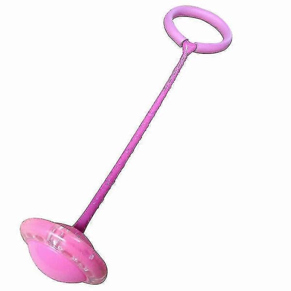 LED Blinkande Hoppboll Ring Ankel Hopprep Träning Rolig Leksak Present Barn Pink