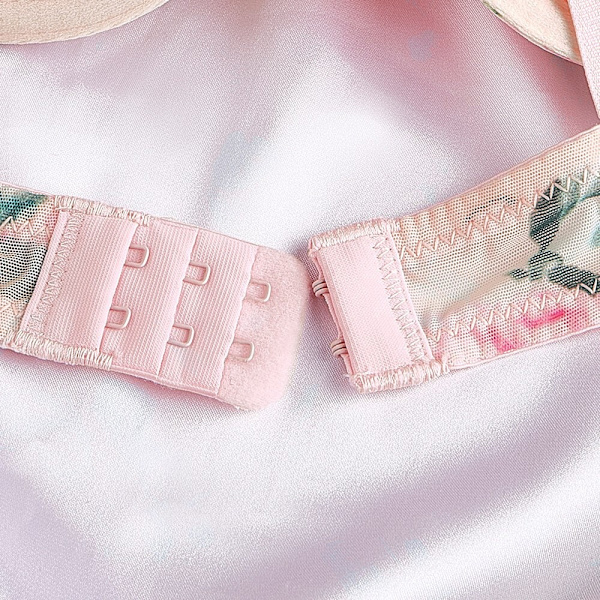 Sexy Lingerie Comfort Women Set Push Up Bra Victoria's Secret Lingerie Set Female Underwear Vetement Femme Pink flower 80C