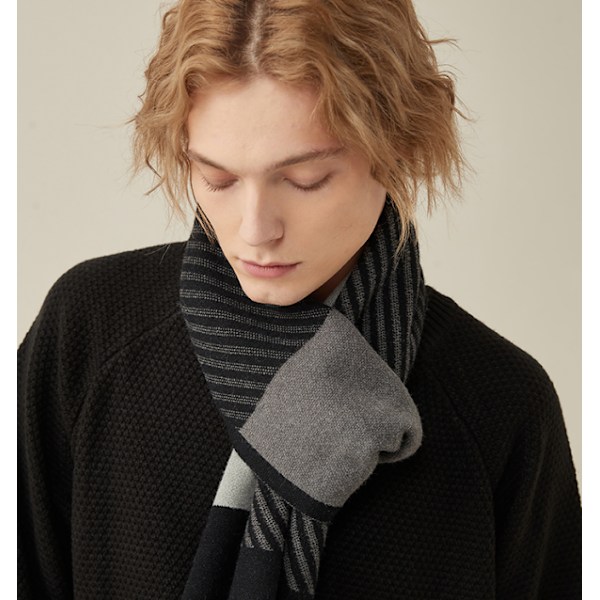 Herr ullscarf höst och vinter förtjockning och present all-match