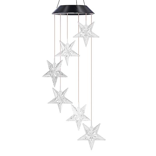 Solar LED Utomhus  Moon Wind Chime Present Mamma Mormor Star
