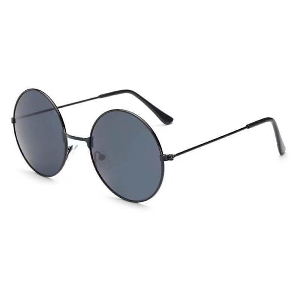 Retro runda solglasögon bländande mode runda bågar glasögon färgade linser prins spegel Silver frame red piece