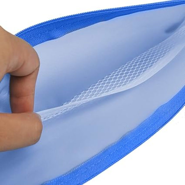 8 st transparenta färgglada A6 PVC-mappväskor
