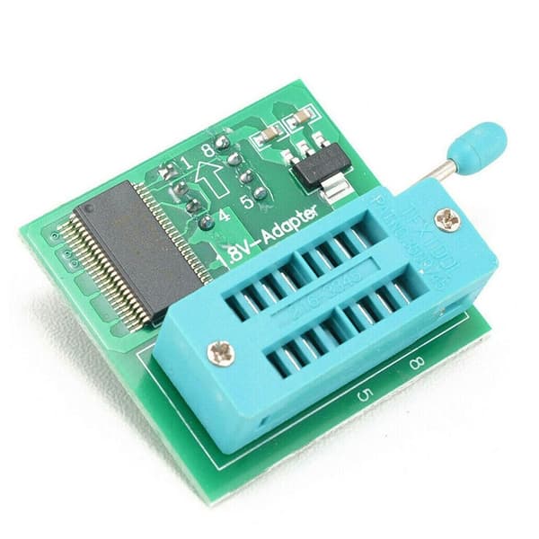 CH341A USB-programmerer for 24/25-serien EEPROM og BIOS Flash, inkluderer 1,8V-adapter, SOIC8 testklemme og SOP8 til DIP8-omformeruttak