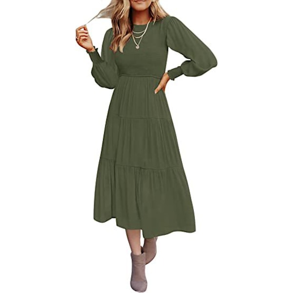 Kortärmade maxiklänningar för kvinnor light green M