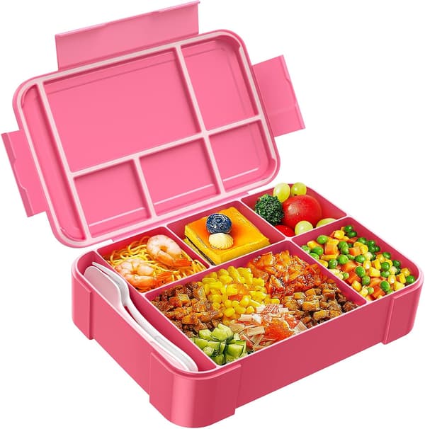 Matlåda för barn - Läcksäker Bento-matlåda med 6 fack