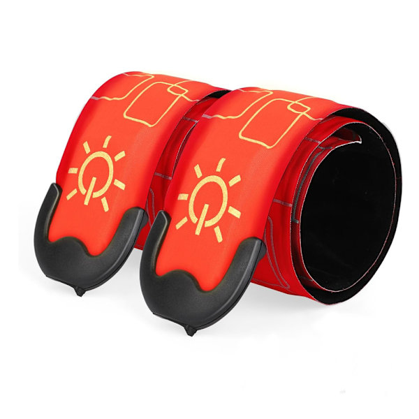 LED Armband för Löpning, 2-pack för Löpare Uppladdningsbar Reflex Utrustning Lysande Armband Hög Synlighet LED Armband Ljus - Röd Red