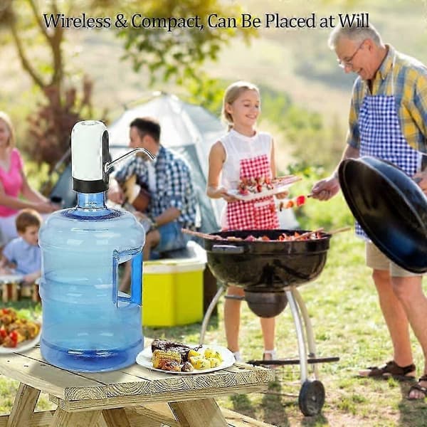 Vattenflaskpump 5 Gallon Vattenflaskdispenser USB-laddning Automatisk Dricksvattenpump Portabel