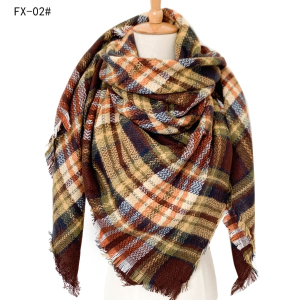 Höst och vinter Cashmere-liknande plus-sized dubbelsidig Qicaigei fyrkantig halsduk damsjal scarfgirl1103SF 140cm