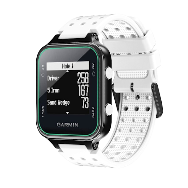 Armband för Garmin Approach S20 Monokromt Armbandsur, Silikon Ersättningsarmband för Garmin Approach S20, Mode Armband för Garmin White