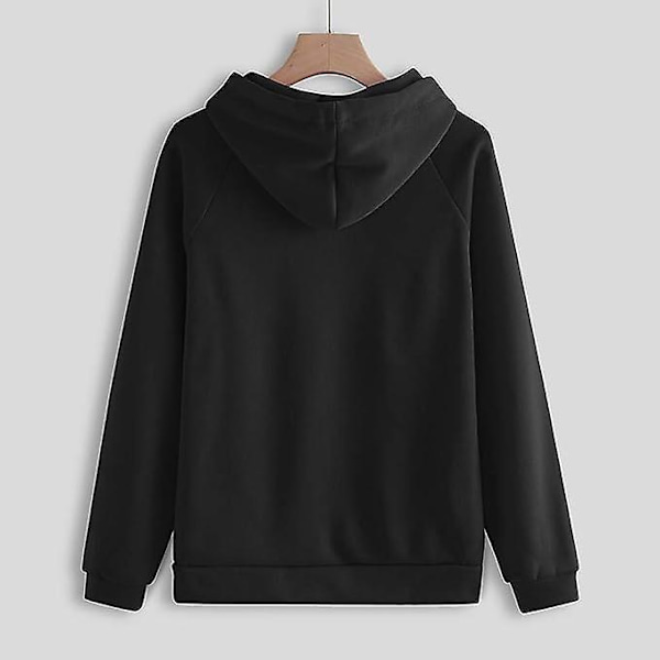 Mode Loungeset för kvinnor Modekläder 2-delad sweatsuit Långärmad tröja Långbyxor black XL