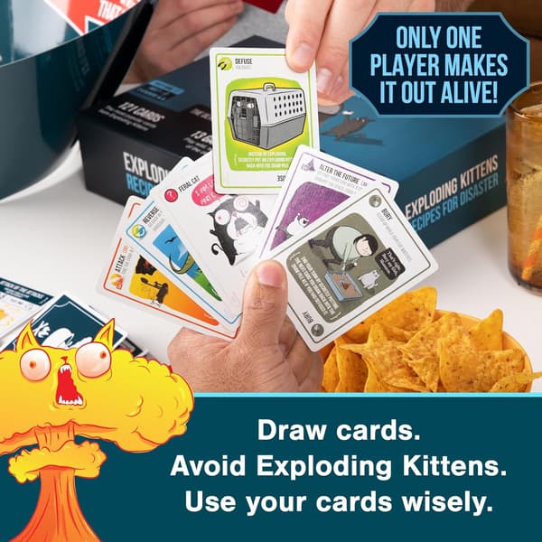 Exploding Kittens Recipe for Disaster Deluxe Game Set från Exploding Kittens - Kortspel för vuxna tonåringar och barn - Roliga familjespel