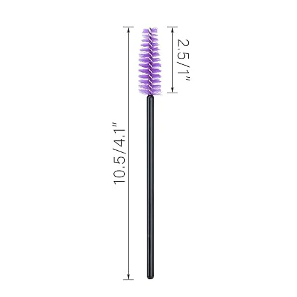 Engångsögonfransmascaraborstar Stavar Applikator Makeup Kit 100-pack (lila Black Rod Deep Purple*100
