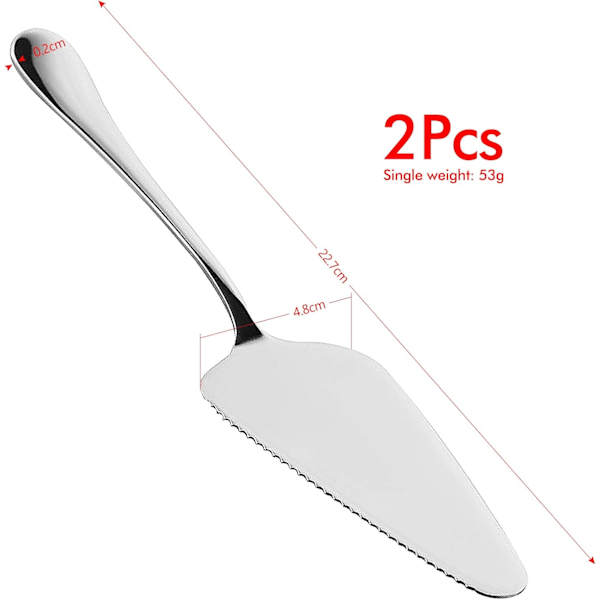 Set med 2 st 23 cm tårtsspade tårtpizza spade set bestick