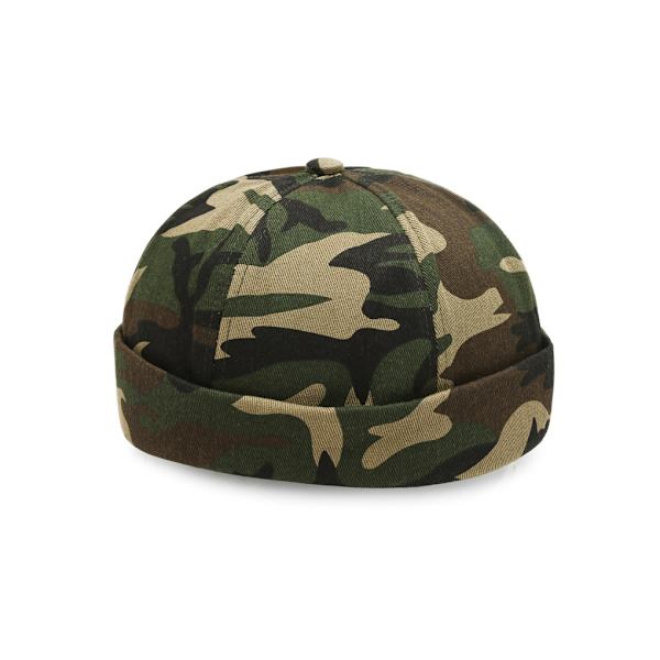 Mode print sjömansmössor Dockerkepsar brättelös hatt Camouflage