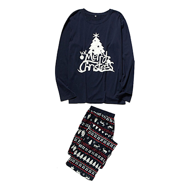 Jul Familj Matchande Pyjamas Set Vuxen Barn Baby Sovkläder Men L