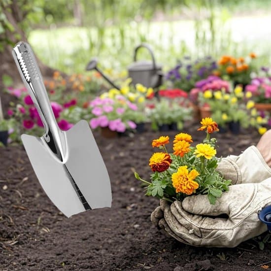 Hagespade - hageredskap - rustfritt stål - for hagen; håndspade for planting, omplanting, luking og graving