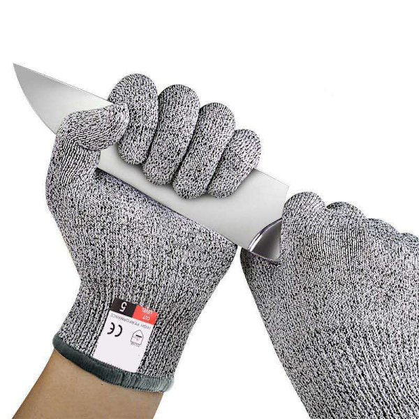 1 par kockhandskar i storlek L HPPE klass 5 grå