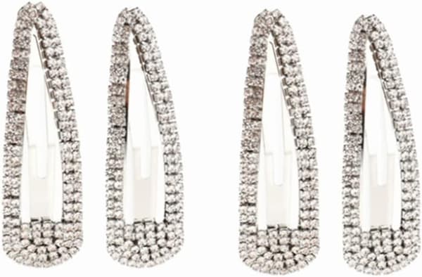 stk Rhinestone Snap Clips Store silver