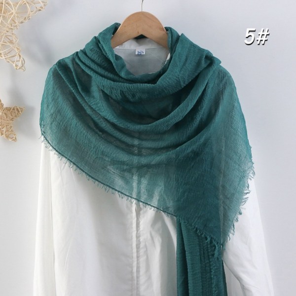 Crinkle Scarf Vanlig Hijab MÖRKGRÖN Dark Green