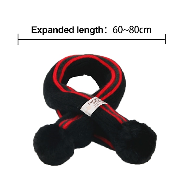 Barnscarf Pojkar Flickor Vintervarma halsdukar Halsvärmare black