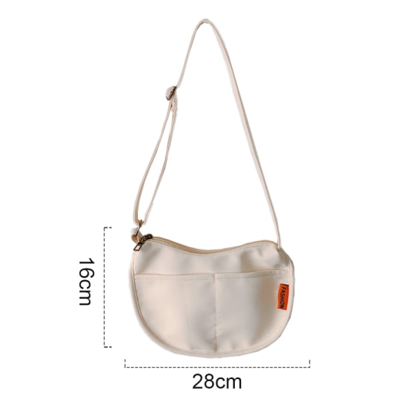 Messenger bag för tjejer casual och enkel dumplingväska för barn white