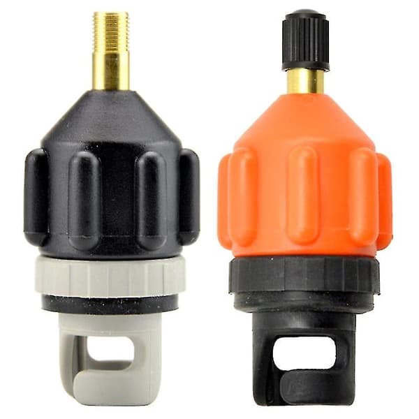 Hållbar luftventiladapter Slitstark roddbåtsluftventiladapter Nylon Kajak Uppblåsbar pumpadapter för SUP-bräda 2pcs Black Israel