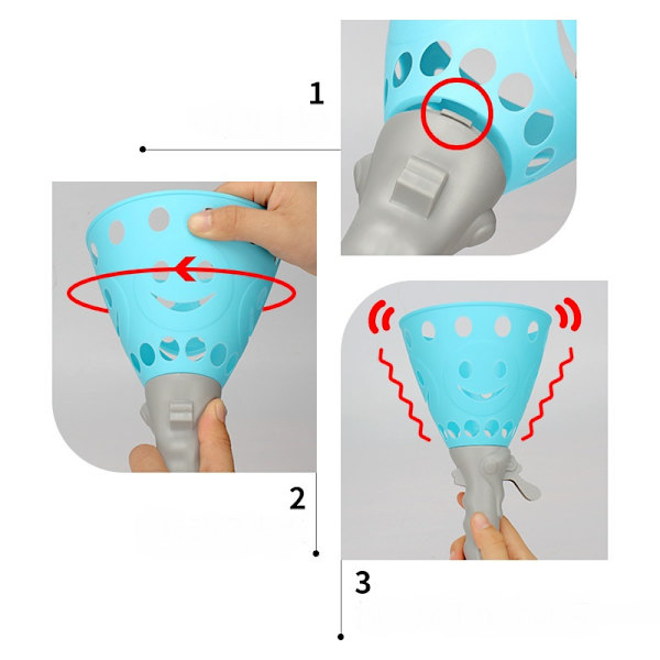 Blå pussel elastisk kastboll, 2 kastare + 4 bollar blue