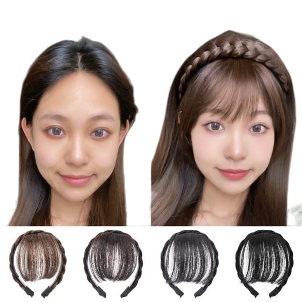 Styling Tools Fake Bangs Hårband Fringe Bangs Bangs Hårstycken Flätor Pannband Light brown