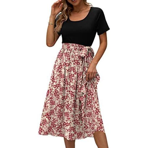 Kortärmade maxiklänningar för kvinnor Figure 7 XL