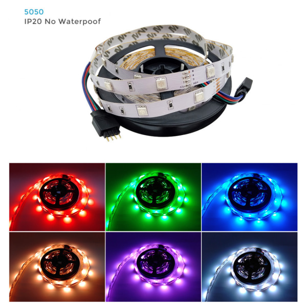 Dotpet LED-lampor 5m med 24 nycklar Ir-fjärrkontroll LED-lampor för sovrum, 5050 RGB LED Strip-lampor LED-lampor för festdekoration i rummet