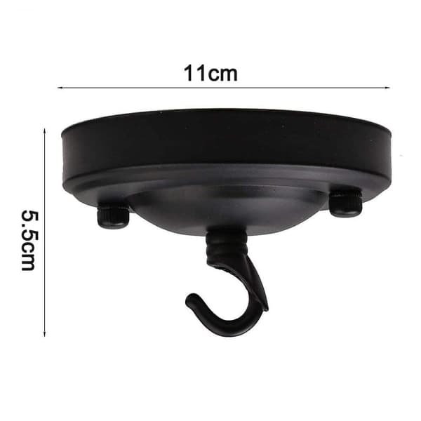 Takkopp med krok for taklampe, 11 cm diameter