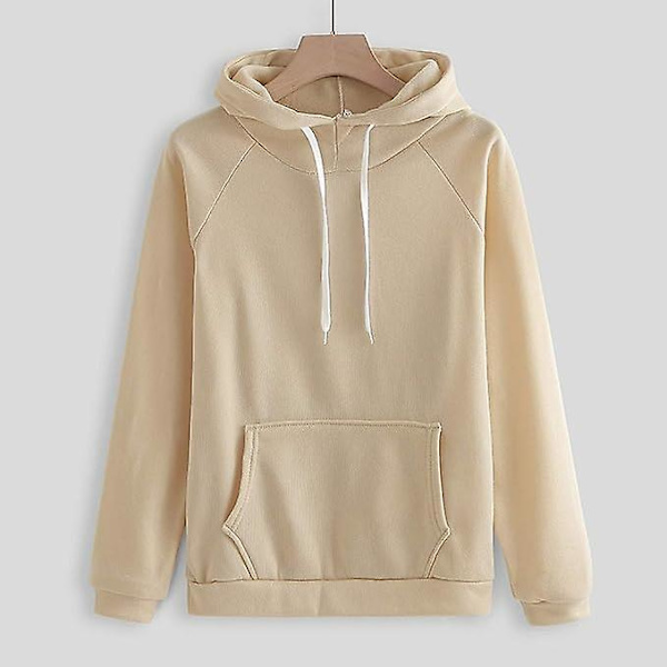 Mode Loungeset för kvinnor Modekläder 2-delad sweatsuit Långärmad tröja Långbyxor beige 2XL